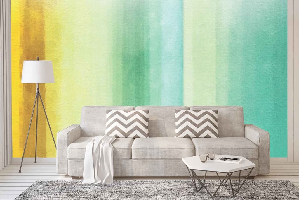 Gradient wallpaper from yellow to green.