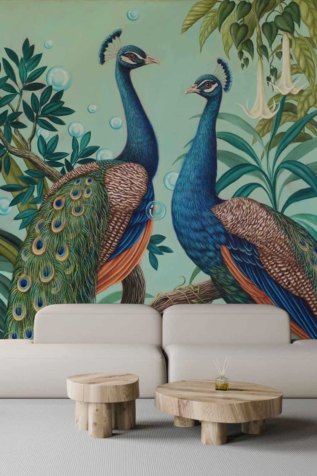 Peacocks - Cara Saven Wall Design