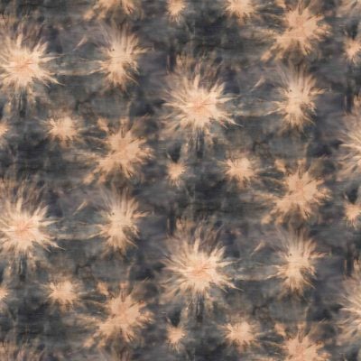 Abstract wallpaper featuring soft, peach-colored starbursts and splotches scattered across a dark, smoky gray and brown watercolor-blended background. Elements include watercolor peach bursts, starburst shapes, splotchy patterns, and a moody gray-brown color palette.