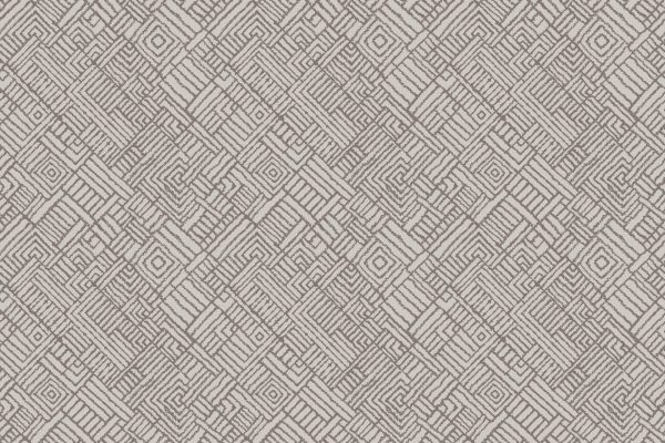 Light brown on white wallpaper with overlapping squares and rectangles, featuring dense hand-drawn parallel lines and spirals. The design forms a textured, maze-like geometric pattern, emphasizing intricate detail—ideal for searches including abstract, modern, geometric, line art, or Meadowlands-inspired wallpaper.