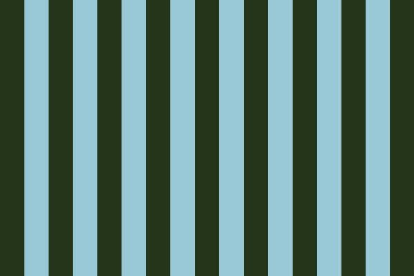 Wallpaper featuring vertical stripes in alternating light blue and black, with evenly spaced, equal-width bands creating a repetitive, striped pattern.