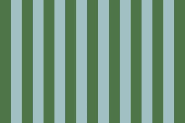 Wallpaper features evenly spaced vertical stripes in light blue, dark green, and a prominent bold blue, forming a simple striped pattern with alternating colors.