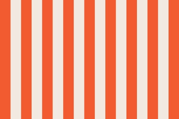 Wallpaper with alternating vertical copper and white stripes, evenly spaced throughout. Features bold, metallic copper lines contrasted by crisp white bands, creating a modern striped pattern.