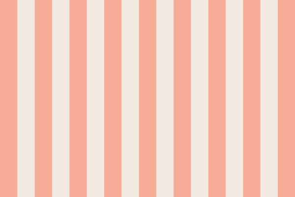 Wallpaper with vertical stripes in light pink and peach tones, featuring occasional subtle blue stripes. Evenly spaced pattern emphasizes soft pastel colors and delicate blue accents in the wallpaper design.