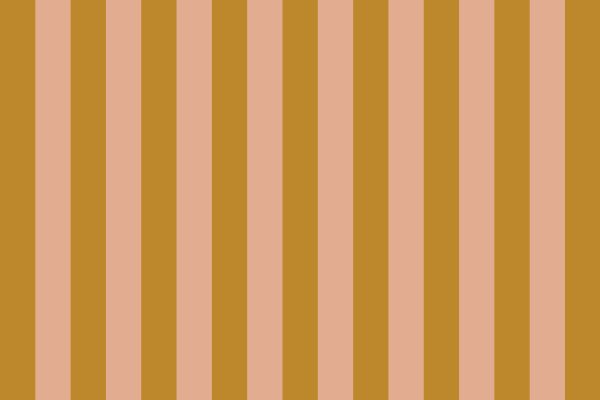 Wallpaper with vertical stripes in tan, gold, and copper tones; evenly spaced pattern featuring these warm colors.